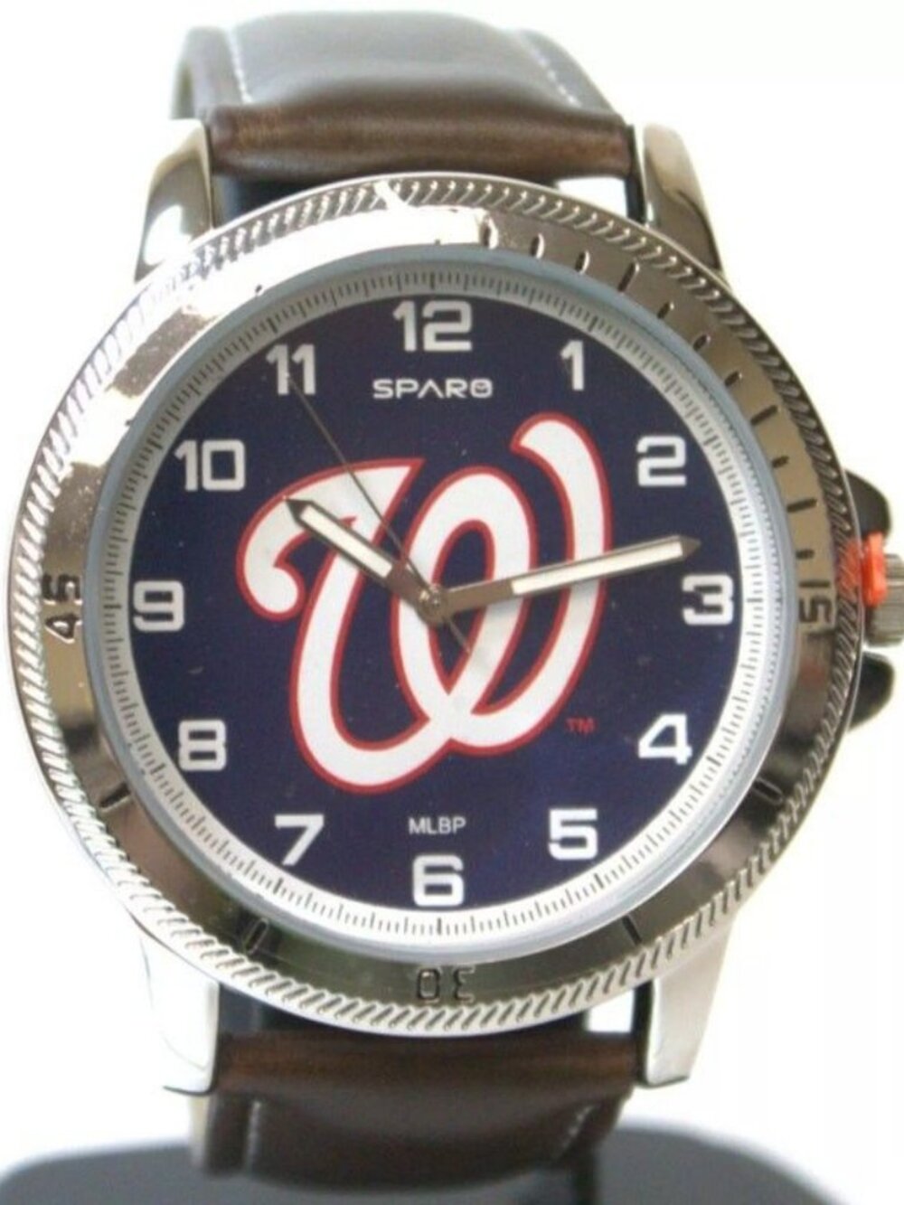 Washington Nationals Watch Classic Sports Men's Brown Leather Sparo MLB Merch